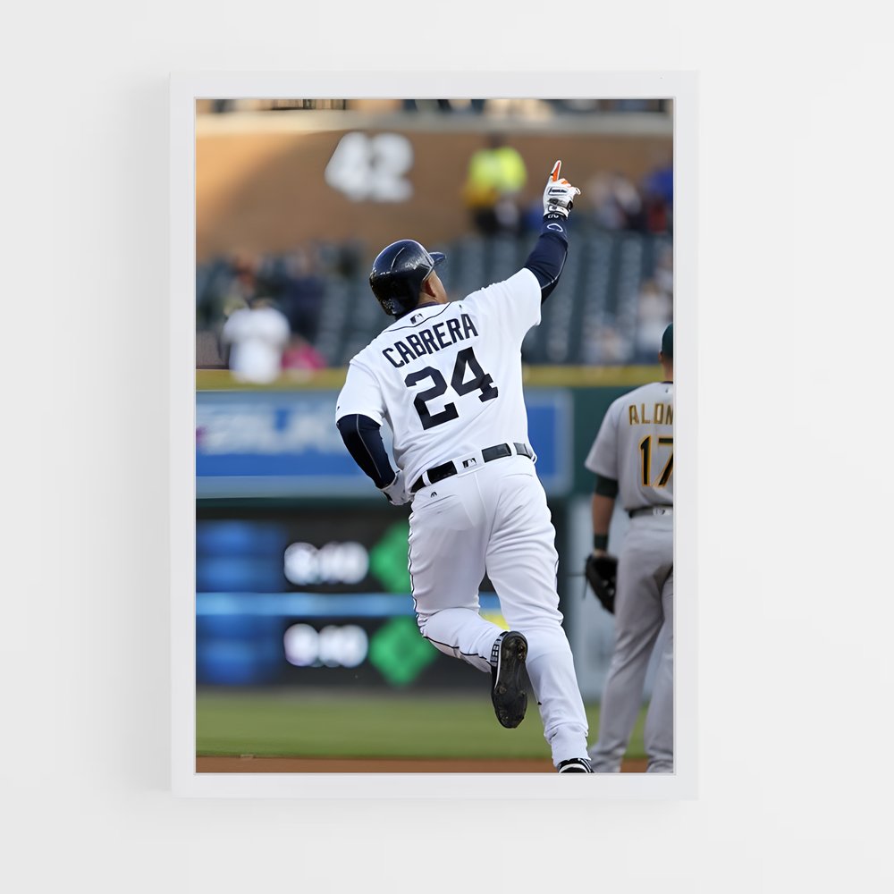 Poster Miguel Cabrera – affiche Baseball (vue 3)